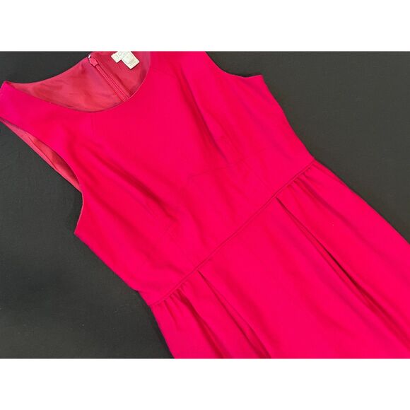 ~ J.Crew 8 sleeveless wool blend pink shift / sheath dress, knee length pleated - Picture 9 of 12